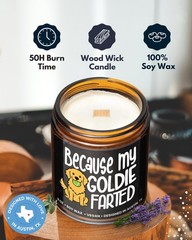 Rosa Vila Funny Goldie Candle Golden Retriever Gifts For Women And Men Unique