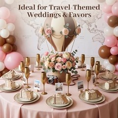 30PCS Mini Suitcase Favor Boxes, Party Favor Candy Box Vintage Kraft Paper