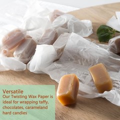300 Pcs Candy Wrappers for Homemade Candy Non Stick Wax Paper Squares, 5×5 Inch