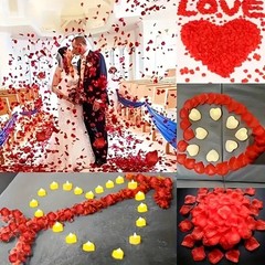 100-10000Pcs Top Colorful Artificial Fake Rose Petals Red White Gold Roses Petal