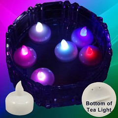18 Multicolor Led Floating Floral Tea Light Candle for Wedding Centerpiece Decor