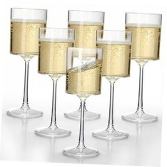 24PCS 9OZ Clear Plastic Wine Glasses – Elegant Plastic Champagne Glasses with