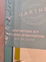 gartner new invitation kit 50 count tall green fern