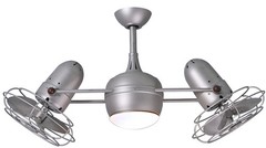Matthews Fan DGLK-BN-MTL Dagny 360° double-headed rotational ceiling fan with li