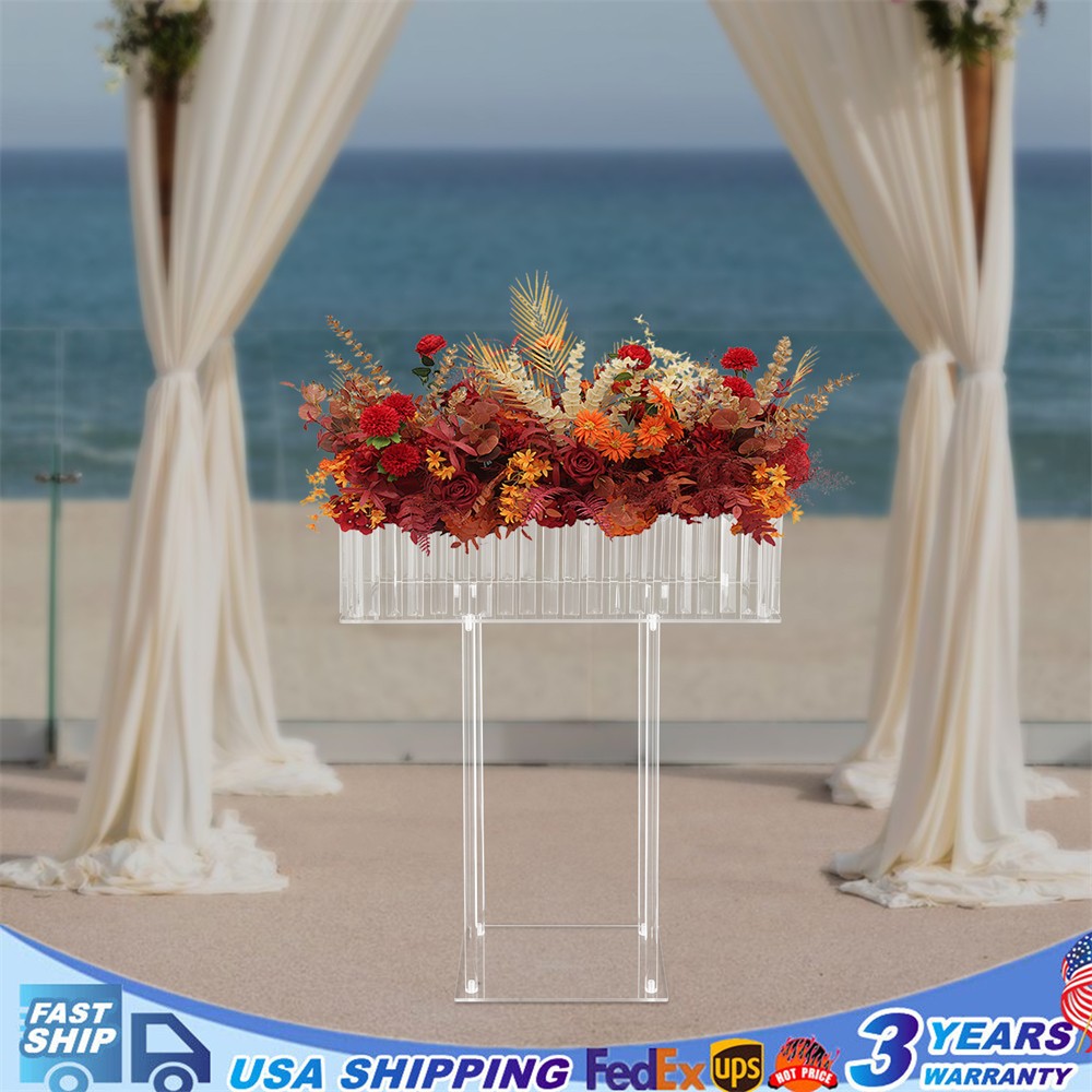 30.7inch Clear Acrylic Flower Stand for Wedding Centerpieces Table decor