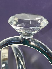WILTON 2 Ring Cake Topper Silver-tone Engagement BLING/ Plain Band Rings on Ivor