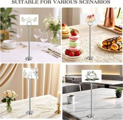 Versatile Table Sign Stands – Silver, Pack of 12