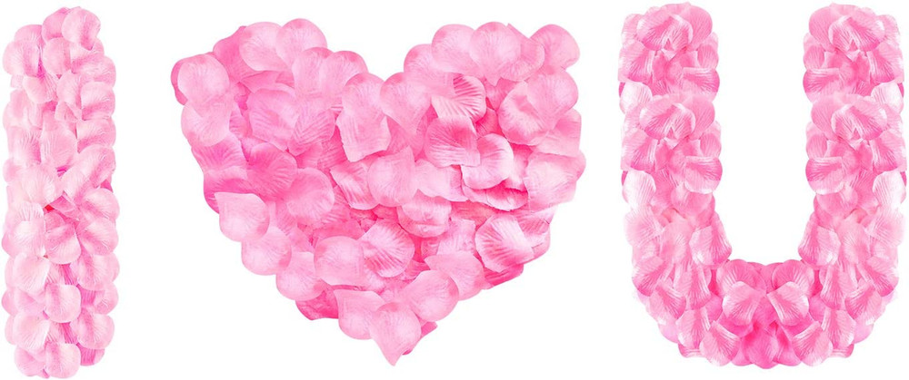 1200 PCS Artificial Silk Rose Petals Decoration for Romantic Night, Wedding, Eve