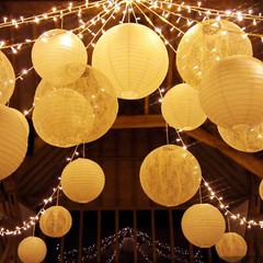 10 Pcs 12 inch White Paper Lanterns Great Chinese/Japanese Decorations