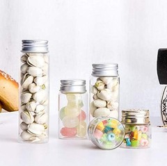 12PCS 30ML 1OZ Transparent Empty Glass Wish Bottles with Threaded