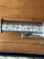Silver Plated/pewter Marriage Certificate Holder 9 In Scroll Case Engravable