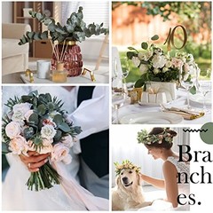 Pieces Artificial Eucalyptus Leaves for Wedding Eucalyptus Leaves Stems 120