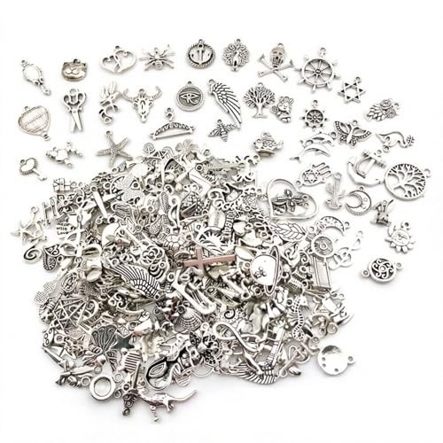 125 PCS Vintage Skeleton Key Charms Set, Antique 125PCS Antique Silver Key