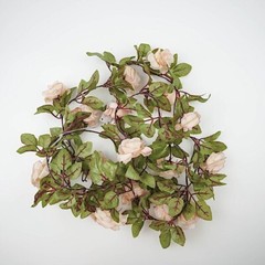 7 feet Blush Roses Leaves FAIRY LIGHTS Battery Operated LED Garland Party Events