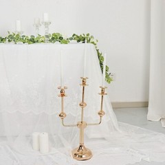 20 in Gold 3 Arm Metal Candelabra Taper CANDLE HOLDER Centerpiece Party Events