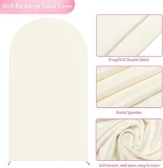Versatile 7.2FT Spandex Arch Backdrop Cover – Ideal for Weddings and Parties