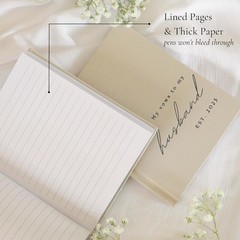 Wedding Vow Books His and Hers – 2 Pack Personalized His & Hers Book – Linen …