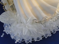 New Elegant White Resin dancing Bridal Couple , Chapel mirror Window Caketop, #1