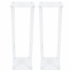 2x Acrylic Tabletop Vases Flowers Vase Column Stand Wedding Centerpieces Decor