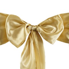 10 Champagne Satin CHAIR SASHES Ties Bows Wedding Party Reception Decorations