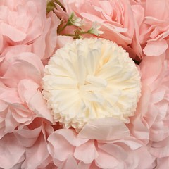 3D Flower Wall Panel-12pcs Artificial Flower Wall Background Silk Rose Wedding