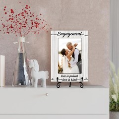 Utaqer Engagement Picture Frame, Picture Gifts For Couples Wife Husband, Wood…
