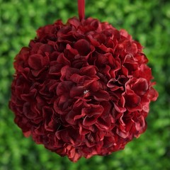 4 Wine Hydrangea 7″ wide Kissing Balls Wedding Party Bouquets Centerpieces SALE