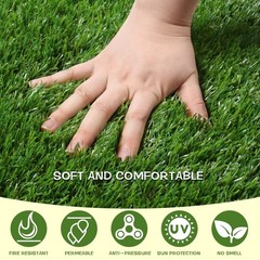 Heyroll Artificial Grass Thick Turf Rug 4 ft x 6 ft, 35MM Outdoor Indoor Fake…