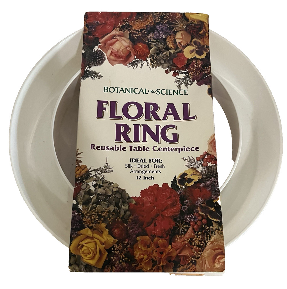 Reusable Table Centerpiece Floral Ring Botanical Science Silk Dried Fresh Flower