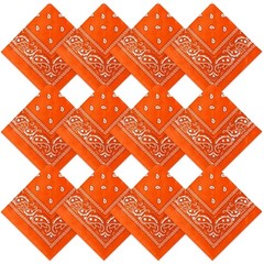 Suhine 12 Pcs Bandanas Bulk for Women Men 22 x 22 Inch Paisley Headband Cowbo…