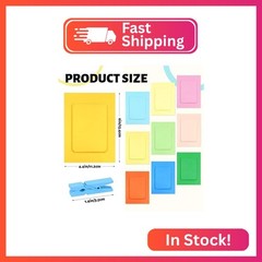 Neworkg 50 Pack Paper Picture Frames, 4×6 Colorful Photo Holder with Wooden Clip