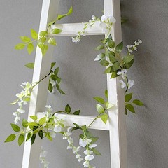 2 WHITE 6 ft Artificial Silk Wisteria Flowers Hanging Vine Garlands Wedding