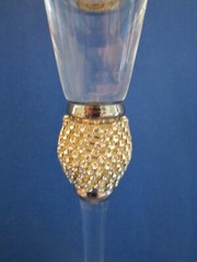 2 David Tutera Decorative Champagne Glass Flute Rhinestones Couple Wedding Toast