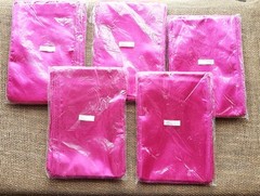 Lot Of 25 New Fushia Pink Chair Sashes Satin Bows 106″x6″ Special Event