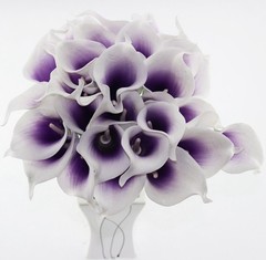 20pcs Calla Lily Bridal Wedding Bouquet Head Latex Real Touch Flower Bouquets…