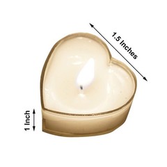 12 pcs 2″ White Heart Votive Tealight Candles Wedding Party Centerpieces Sale