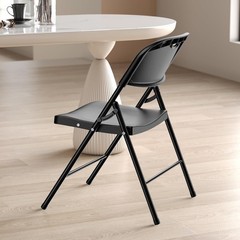 350 Weight Limit Heavy Duty Plastic Folding Chair with Reinfoced Steel Frame