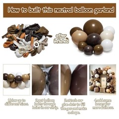 Brown Nude Balloon Arch Kit Double Stuffed Neutral Blush Neutral Brown White