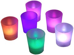 FREE SHIPPING 6x LED Votive Tea Light Wedding Party Flameless Candle Multicolor