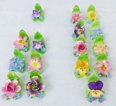 16 Coalport Bone China Floral Place Card Holders ~ Mixed Condition Flower Petals