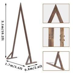 Reusable Large Heavy Triangular Wedding Arch Backdrop Stand Wooden Flowers Frame