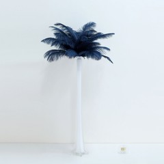 12 pcs 13-15″ long Navy Blue Genuine Ostrich FEATHERS Wedding Party Centerpieces