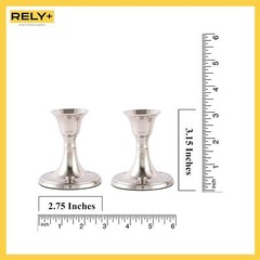 Silver Candle Holder Set of 2 – Decorative Taper Stick