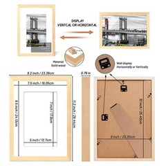 8×10 Picture Frames Solid Wood Display Pictures 5×7 or 8×10 Frame Poster Phot…