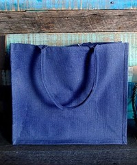 Large 15.5″W x 13.75″H x 6″D Jute / Burlap Tote Soft Handles Laminated bag
