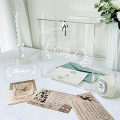 Clear Card Boxes with Lock – Gift Card Box Money Box Holder for Reception Ann…