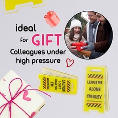 Funny Sticky Note Holder – 6 Pack Clips, (12 x 18) inches, Yellow