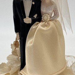 VTG 1959 Wedding Cake Topper; Bride & Groom Coast Novelty Manufacturing Co. USA!