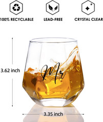 Mr and Mrs Wine Glasses Wedding Gifts for Bride and Groom-Gifts for Bridal