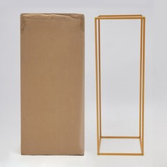 Gold 20 PCS Geometric Flower Stand For Wedding, Flower Stand 10.63*10.63*31.5in